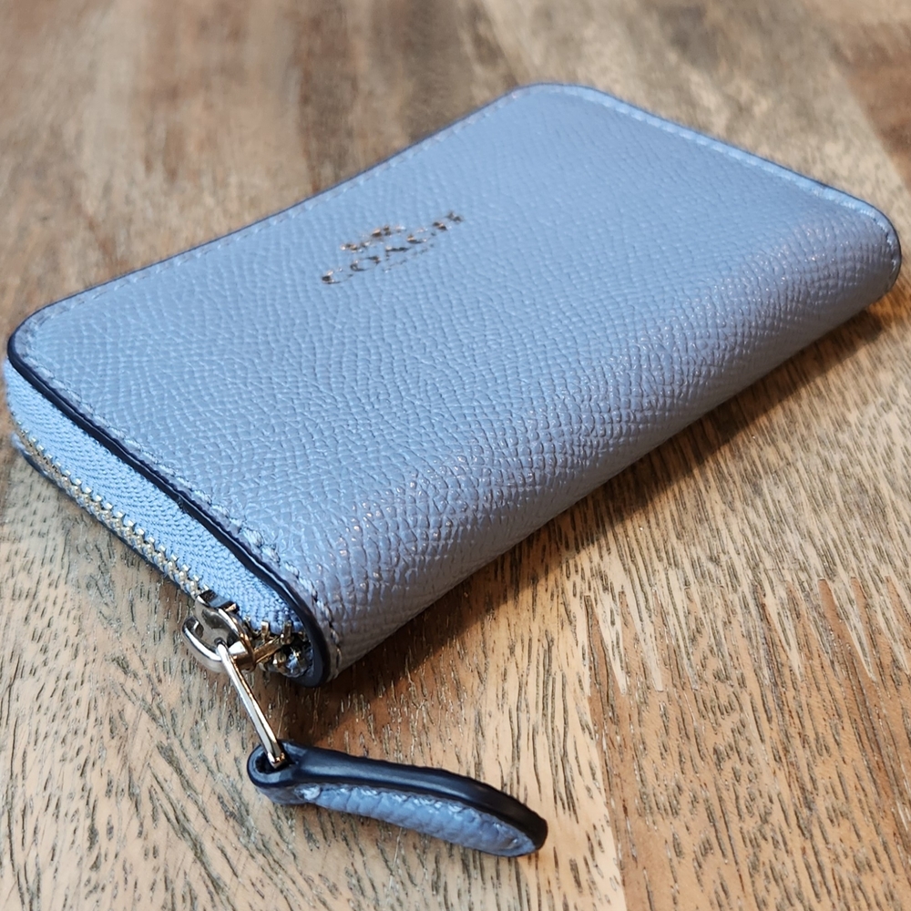 Coach Light Blue Leather Card Holder